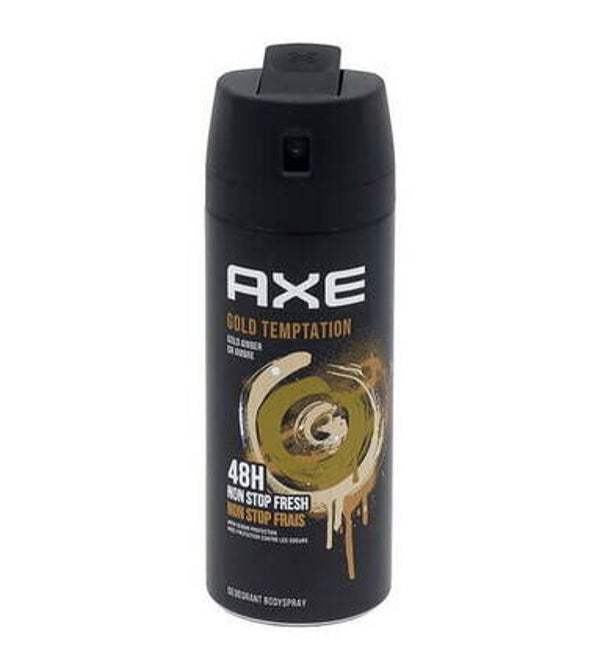 Axe deospray 150ml Gold Temptation. Doos van 6 stuks