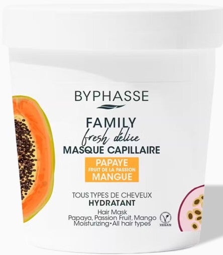 Byphasse Haarmasker Papaja, Passievrucht & Mango 250ml. Stuksprijs: €2,55