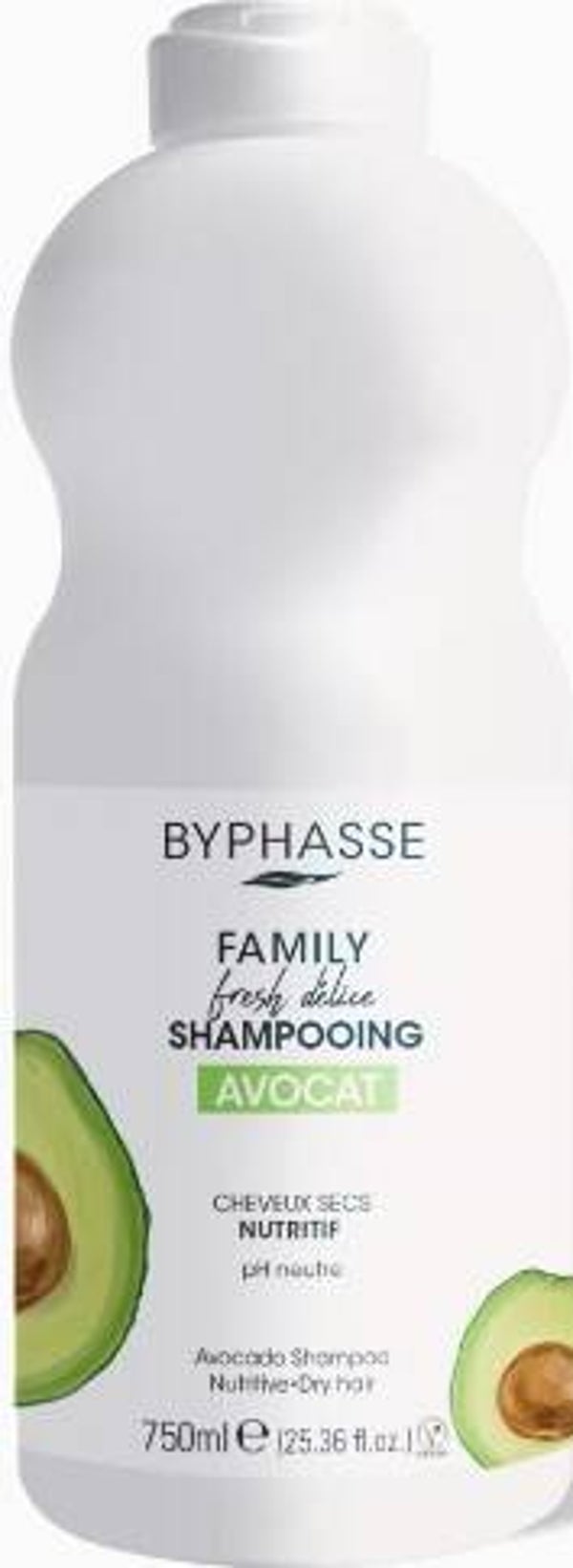 Byphasse Shampoo voor Droog Haar met Voedend Avocado 750ml. Stuksprijs:€2, 25