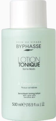 Byphasse Tonic Lotion Sensi-Sresh met Aloe Vera 500m.  Doos van 12 stuks  Stuksprijs:€1,75