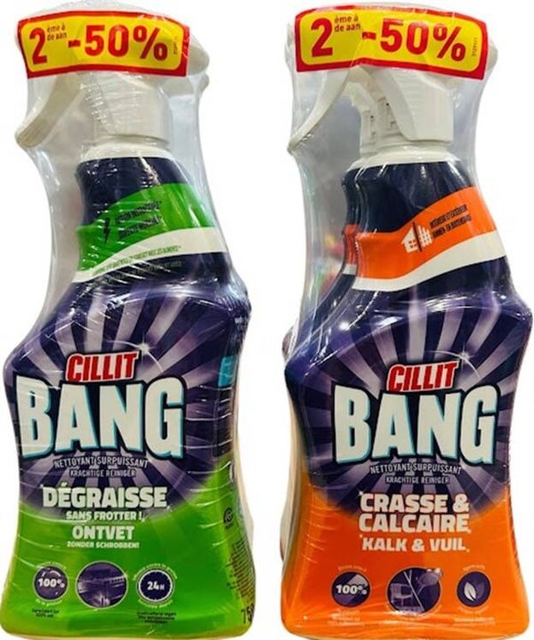 Cillit Bang Spray – Anti Kalk & Ontvetter 750 ml. Mixdoos. Stuksprijs: €1,87