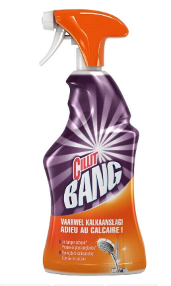 Cillit Bang Vaarwel Kalkaanslag spray 750ml. Doos van 12 stuks. Stuksprijs: € 1,90