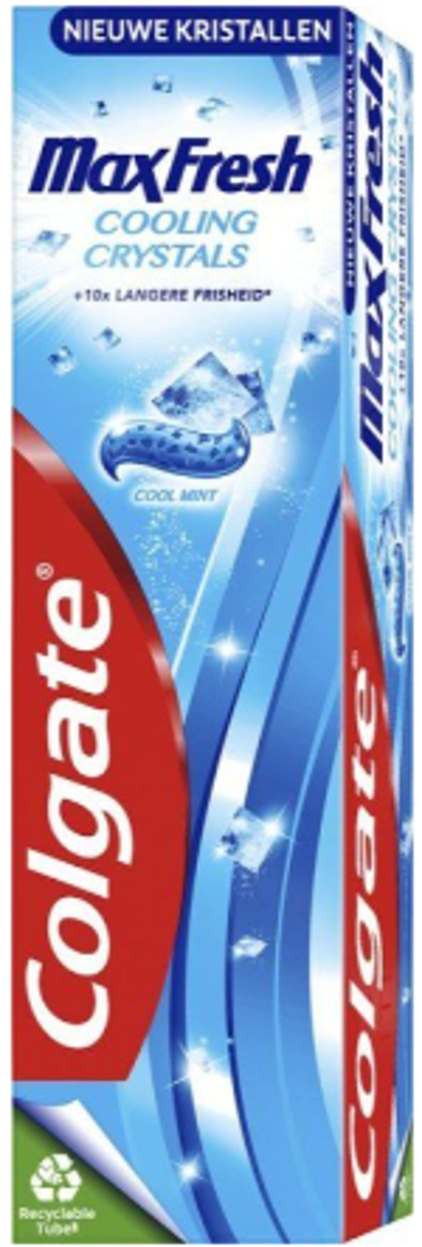 Colgate Max Fresh Cooling Crystals – Tandpasta – 75 ml, Doos van 9 stuks, Stuksprijs: €1,69