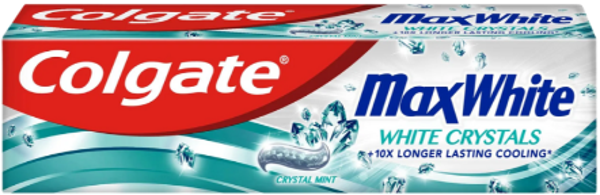 Colgate Max White Crystal Mint – Tandpasta – 100 ml, Doos van 9 stuks, Stuksprijs: €1,69
