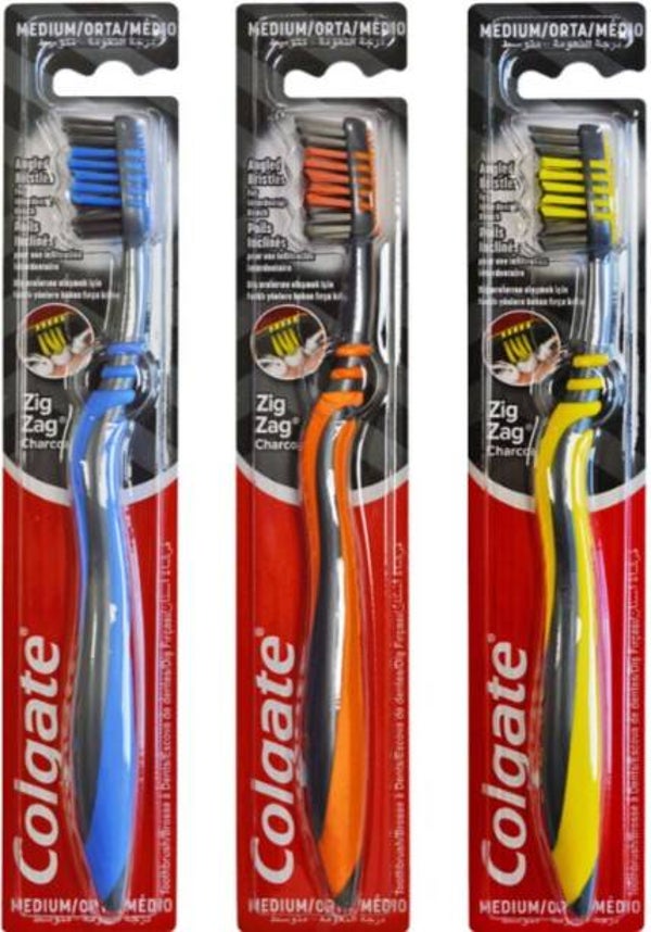 Colgate tandenborstel Zig Zag Houtskool.Colgate tandenborstel Zig Zag Houtskool  Doos van 12 stuks  Stuksprijs: €0,80