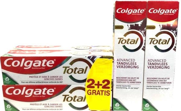 Colgate Tandpasta 75ml x 4 -Total Advanced-Tandvlees Verzorging. Doos van 16 stuks  Stuksprijs: €1,60
