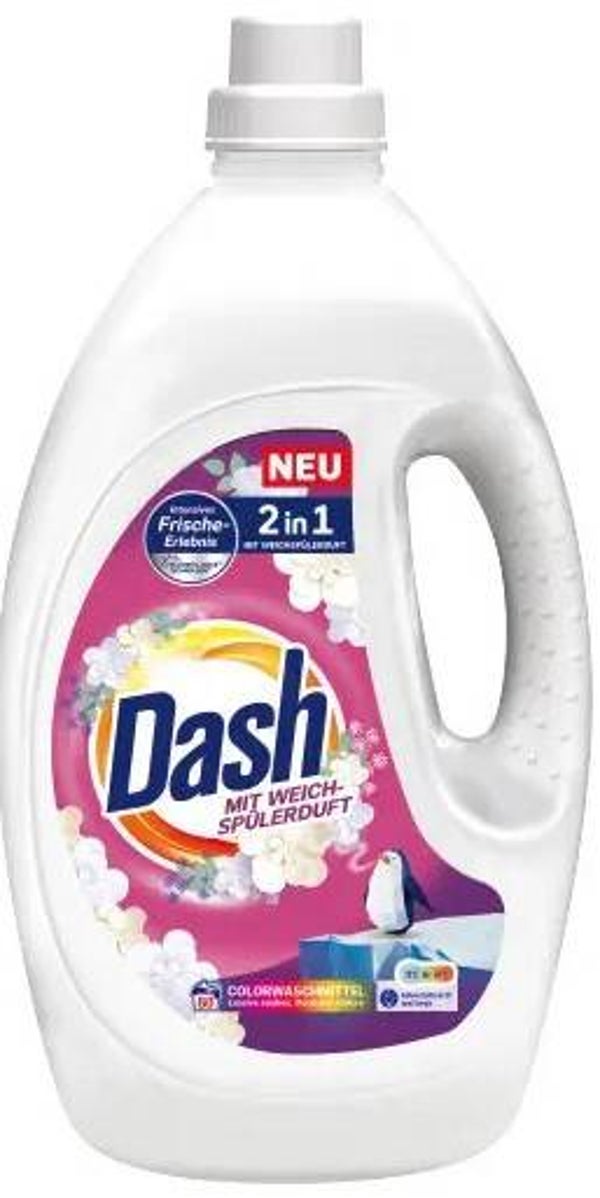 Dash 2in1 Color Vloeibaar 80 Wasbeurten. Doos van 3 stuks, Stuksprijs: €9,10