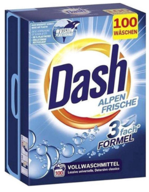 Dash Alpenfris Universeel Waspoeder 6 kg - 100 Wasbeurten  Doos van 3 stuks  Stuksprijs: € 12,89