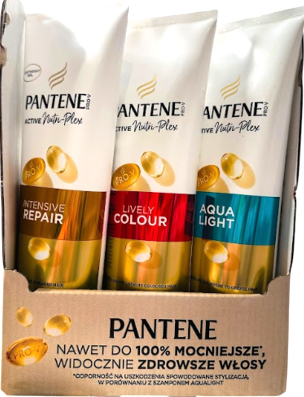 Display Pantene Pro-V Conditioner 275 ml – 3 referenties / 12 stuks, Stuksprijs: €2,10