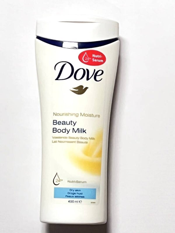 Dove Beauty Body Milk Lotion 400ml, Doos van 6 stuks, Stuksprijs: €2,50