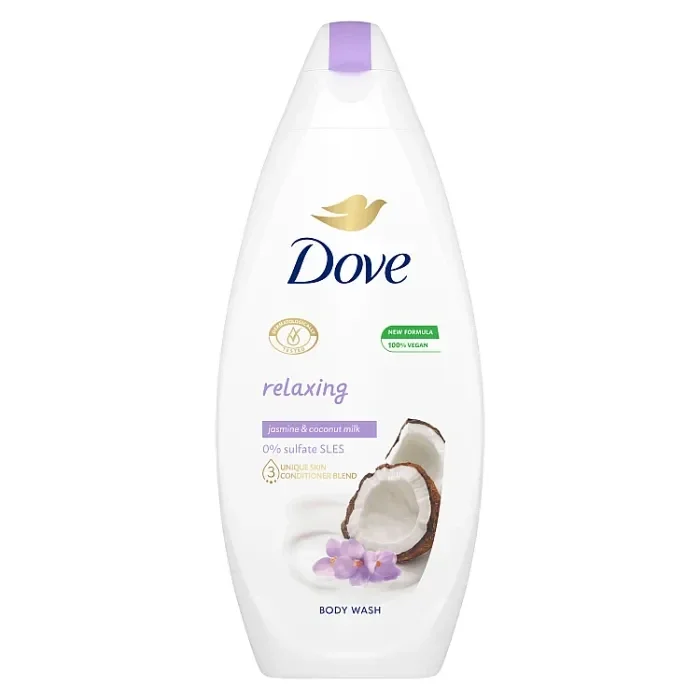 Dove shower gel, relaxing, jasmine petals & coconut milk - 500 ml