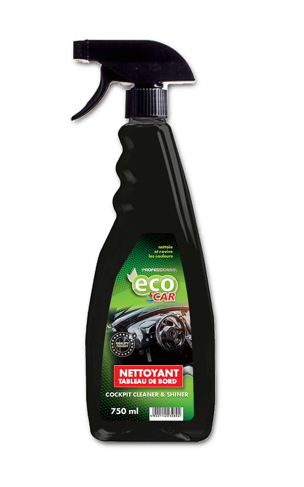 EcoCar Cockpit Reiniger & Glanzer 750ml. Doos van 12 stuks