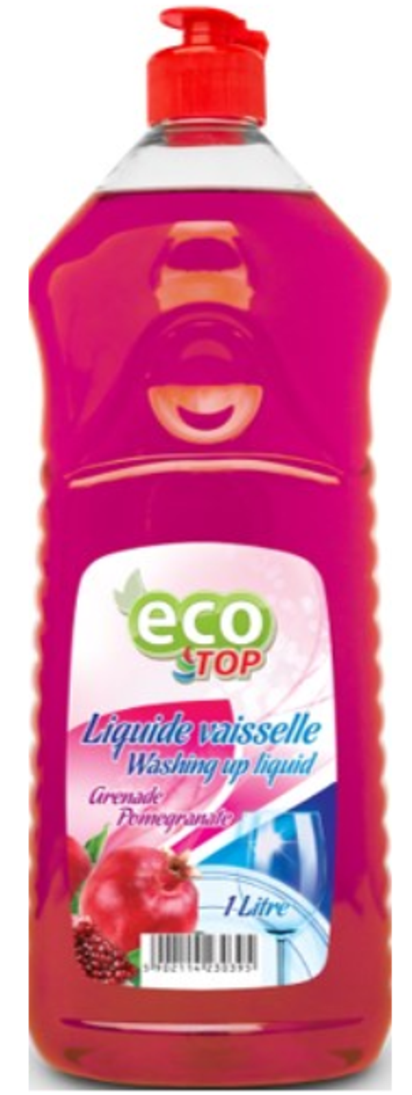 Eco Top Afwasmiddel Granaatappel 1L, Doos van 12 stuks, Stuksprijs: €1,60