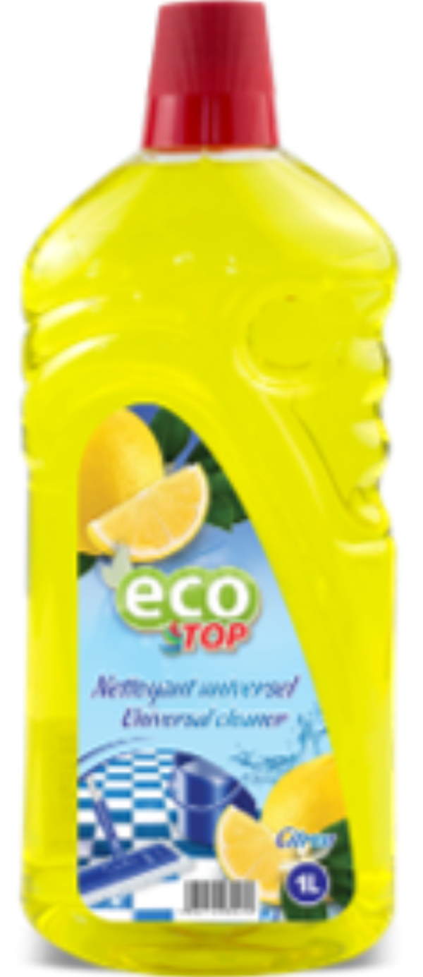 Eco Top Allesreiniger met Citroengeur 1L, Doos van 12 stuks, Stuksprijs: €1,20