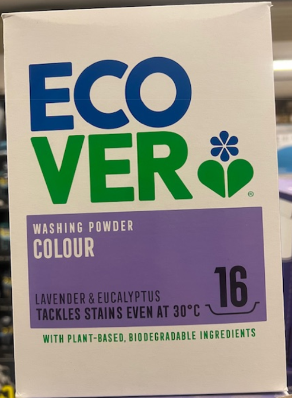 Ecover Waspoeder Color Lavendel & Eucalyptus 1,2 KG   Doos van 6 stuks  Stuksprijs: €3,99