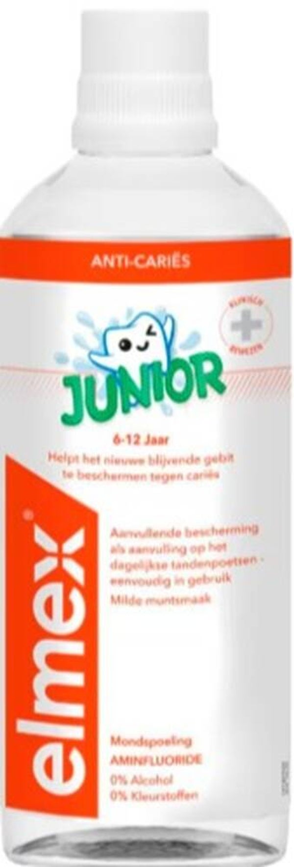 Elmex Junior Mondwater 6-12 jaar - 400ml  Doos van 4 stuks  Stuksprijs: €2,25