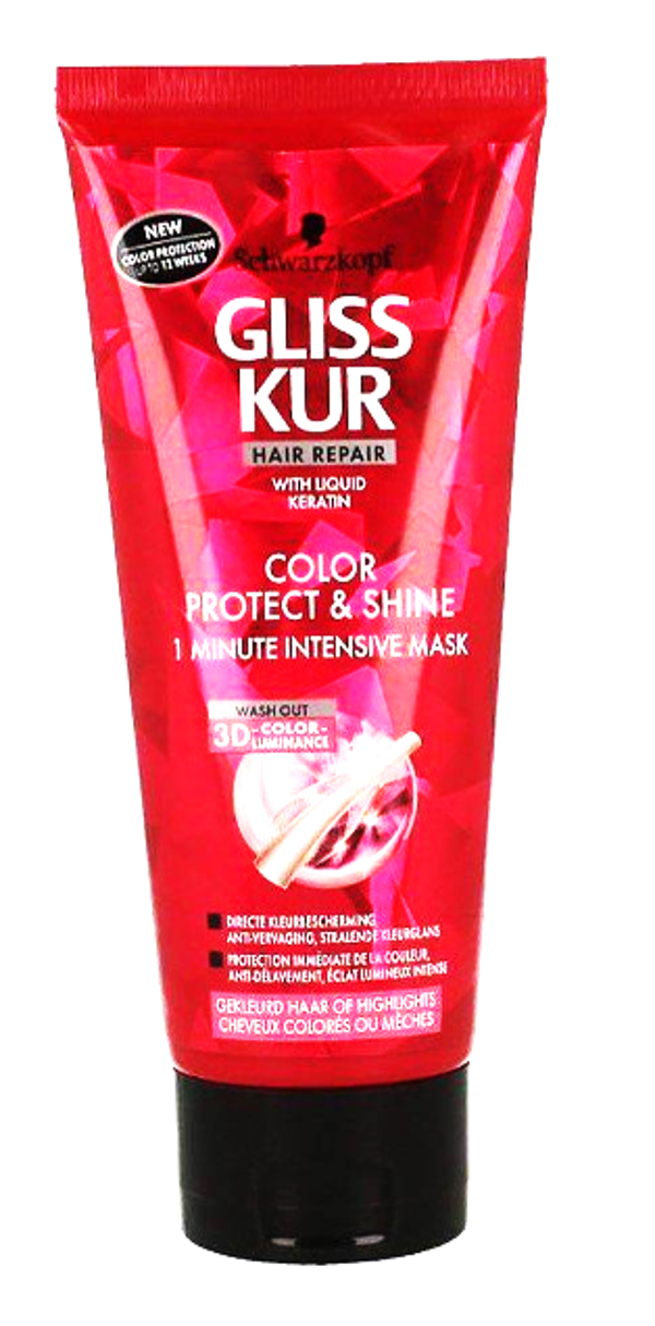 Gliss Kur Color Protect & Shine Intensive 1 minute Masker. Doos van 6 stuks