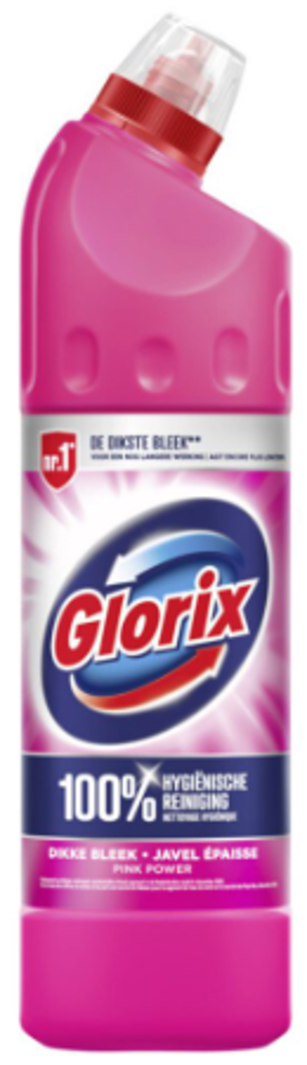 Glorix Bleek Pink Power – 750 ml, Doos van 15 stuks, Stuksprijs: €1,39