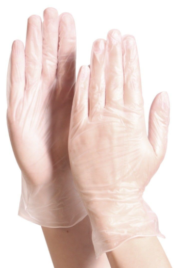 Wegwerphandschoen Vinyl wit/transparant poedervrij 100st - maat XL PAK 100st. Doos van 10 stuks