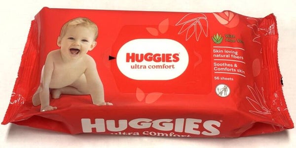 Huggies Ultra Comfort met Aloe vera - 56 stuks  Doos van 10 stuks  Stuksprijs: € 0,95