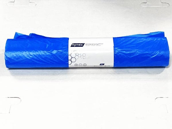 Hynex Afvalzak Gerecycled HDPE Blauw 70x110cm T25 120 Liter. Stuksprijs: €1,76