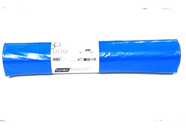 Hynex Afvalzak 120 Liter van Gerecycled LDPE – T60 – 70x110cm – Blauw. Stuksprijs: €2,57