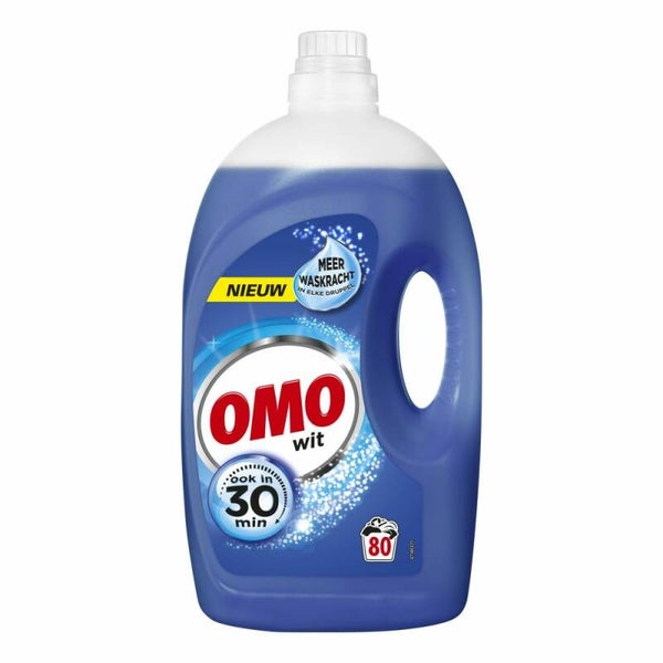 Omo Wit XXL Vloeibaar Wasmiddel - 80 wasbeurten 4L. Doos van 2 stuks