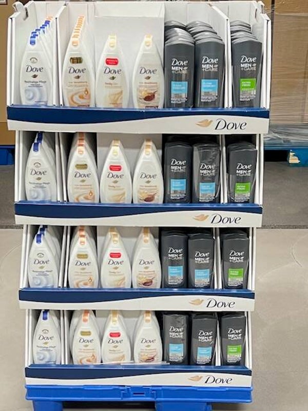 Dove & Dove Men Care 250 ml . mix Display 256 stuks