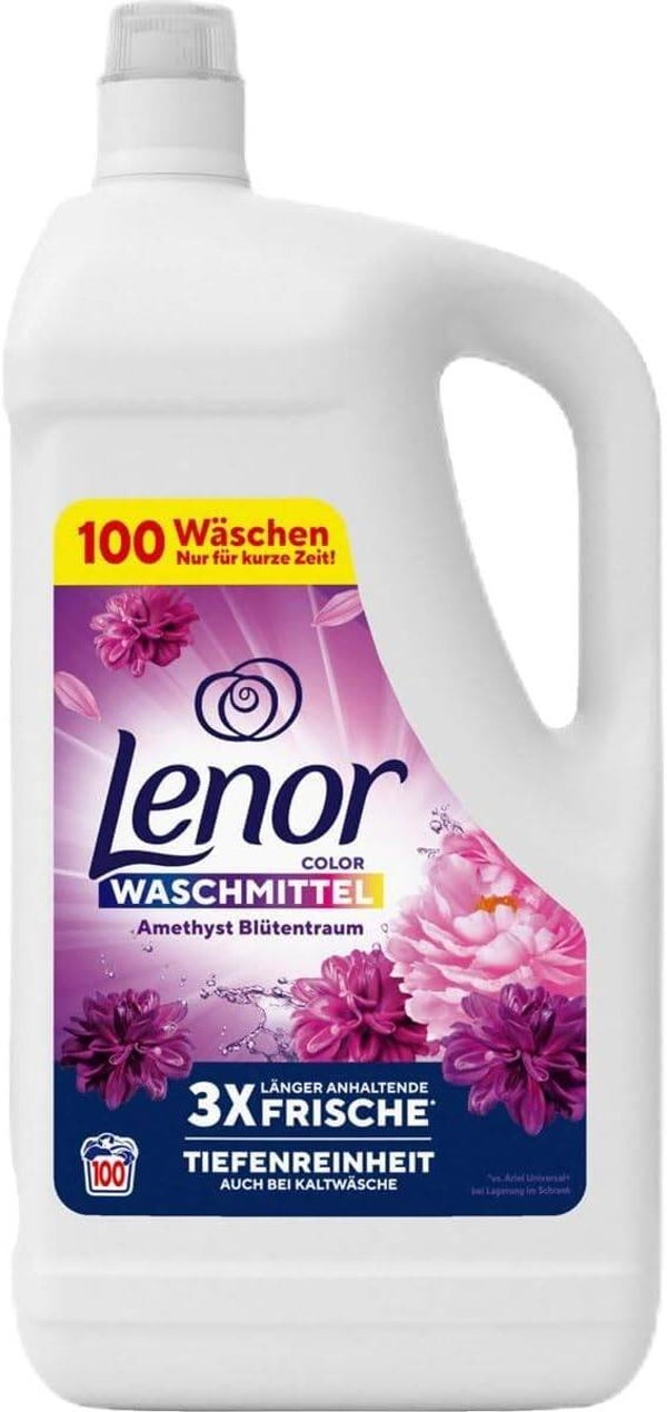 LENOR Color vloeibaar wasmiddel-Amethist Bloesemdroom (100 wasbeurten)  Doos van 2 stuks  Stuksprijs: €18,60