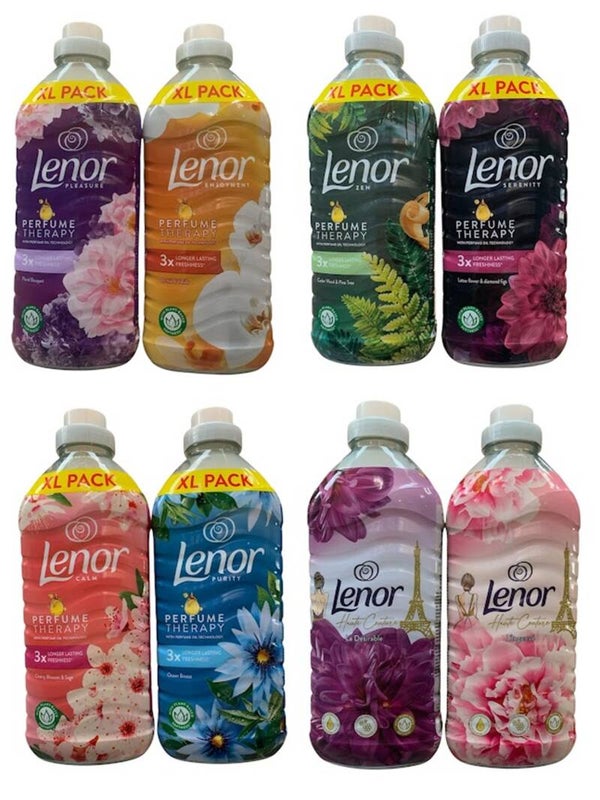 Lenor Wasverzachter Mix Doos - 1200ml. Doos van 6 stuks. Stuksprijs: €3,18