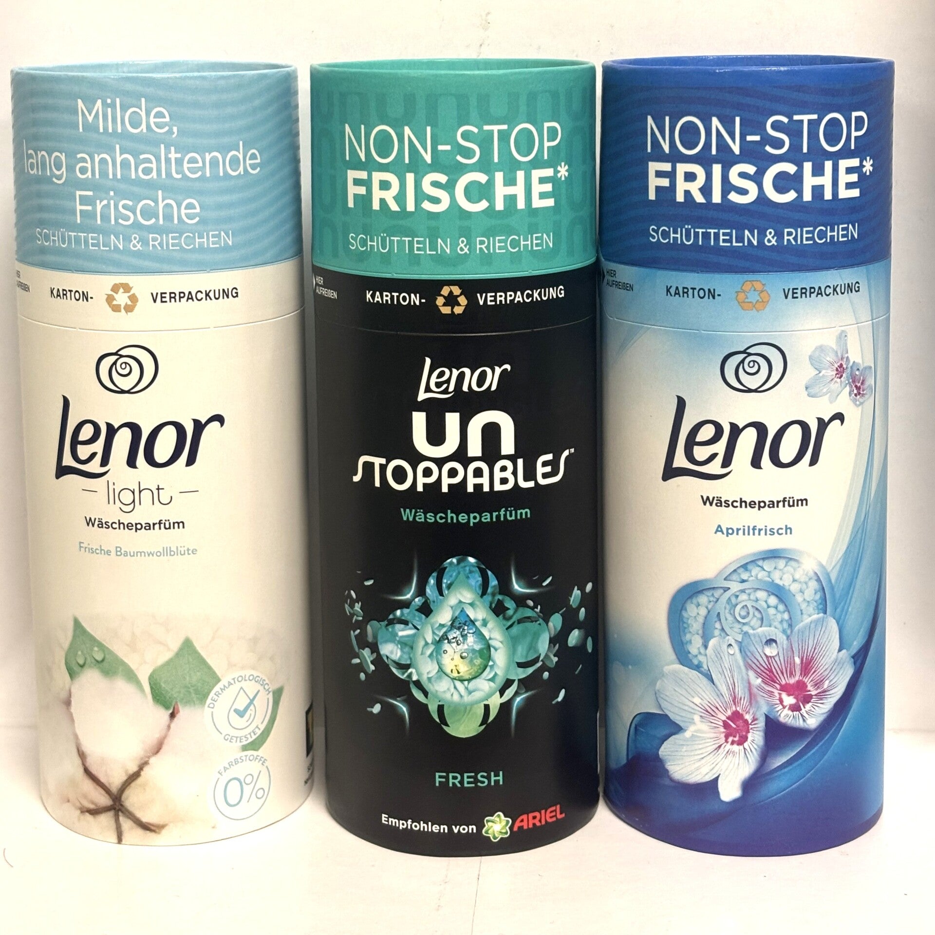 Lenor Display 6 stuks Unstoppables en Wasparfum 160g
