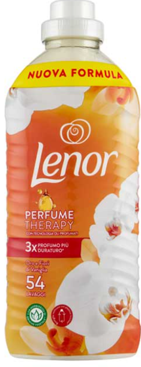 Lenor Wasverzachter 54 wasbeurten – 1,134L Goud & Vanillebloesem  Doos van 8 stuks  Stuksprijs: €3,39