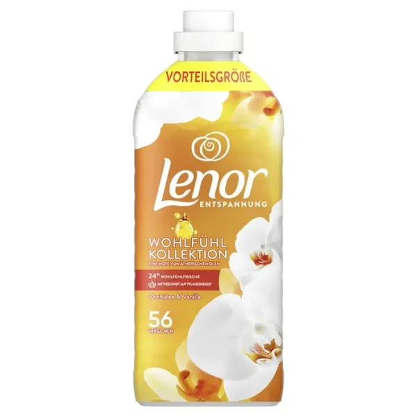 Lenor Wasverzachter Orchidee & Vanille 56 wasbeurten - L 1,4   Doos van 6 stuks  Stuksprijs: €4,40