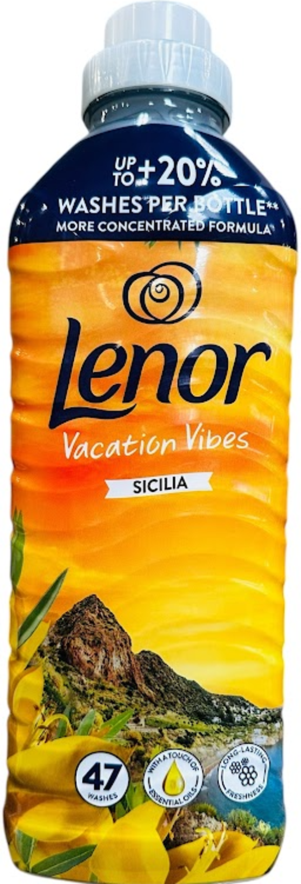 Lenor Wasverzachter Sicilia – 987 ml – 47 Wasbeurten.  Doos van 12 stuks  Stuksprijs: €2,91