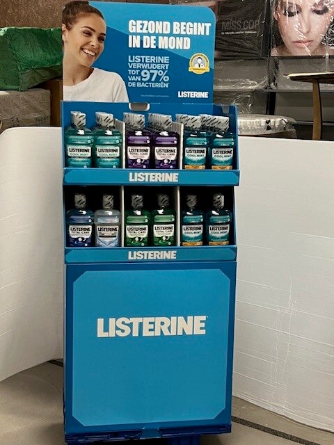 Display Listerine 7 soorten en 80 stuks
