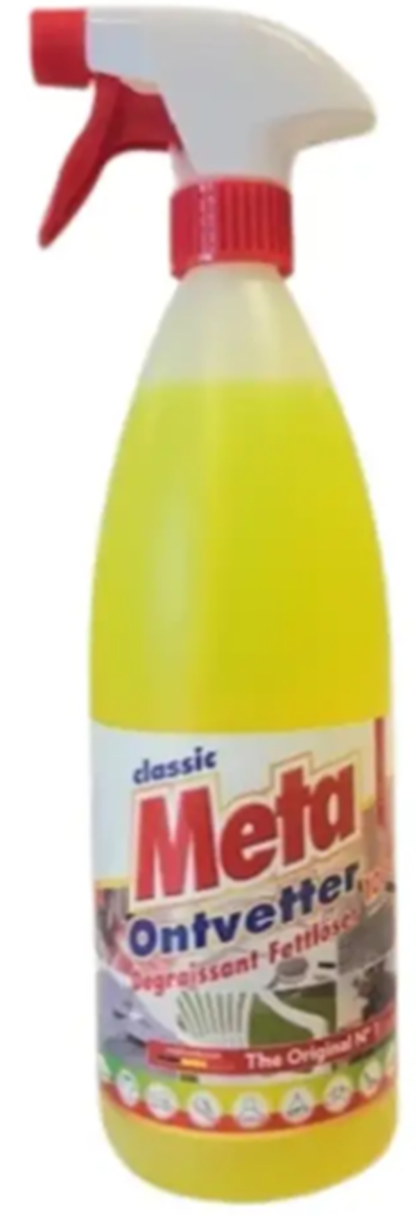 Meta Ontvetter Spray 1 liter. Doos van 12 stuks  Stuksprijs: € 2,34