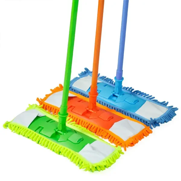 Microvezel Dweil 2 Kleuren Groen - Oranje. Doos van 12 stuks