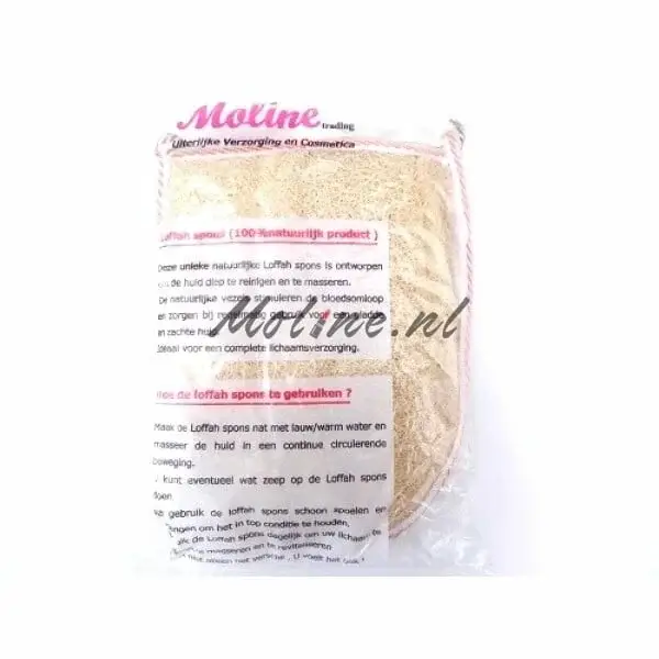Moline Loofah spons 100% natuurproduct – one face - € 1,75