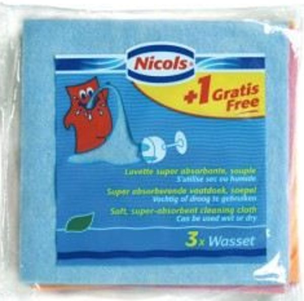 Nicols vaatdoek 4 st 3-delig + 1