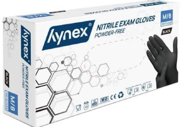 Nitril Handschoenen Maat M (Wegwerp) Zwart 100st.  Doos van 10 stuks. Stuksprijs: €2,79