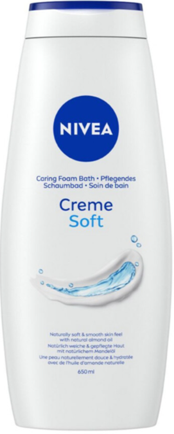 Nivea Soft Cream Douchegel 650ml.  Stuksprijs: €2,69