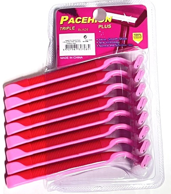 Pacehion Plus dames Scheermesjes – 2 Mesjes – 8 Stuks  Doos van 6 stuks  Stuksprijs: €1,45