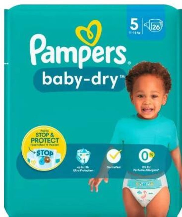 Pampers Baby Dry Luiers Maat 5 11-16 KG 26 Stuks