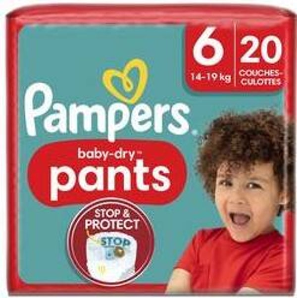 Pampers Baby Pants Baby Dry Maat 6 Extra Large 14-19 - 20st. Stuksprijs: € 5,54