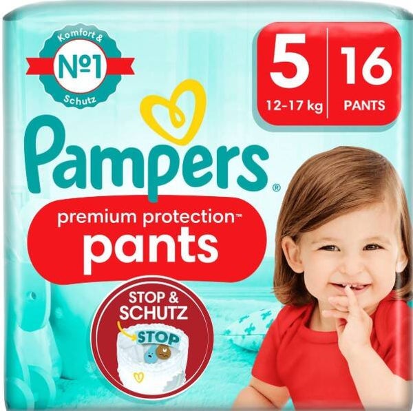 Pampers Premium Protection Pants Maat 5 - 16 Luierbroekjes, Stuksprijs: € 4,50