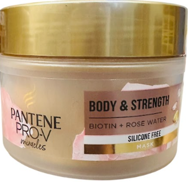 Pantene Miracles Body & Strength Haarmasker – Biotin + Rose Water – 160 ml