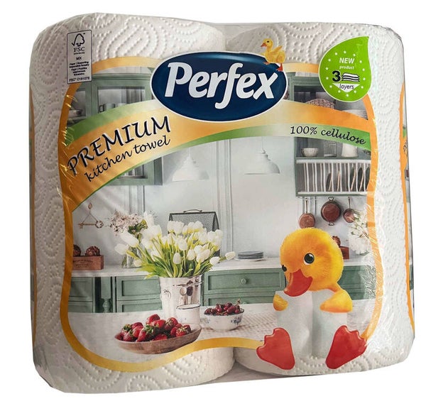 Premium & Extra Absorberend Perfex 2 keukenpapier 3 Lagen. €1,92