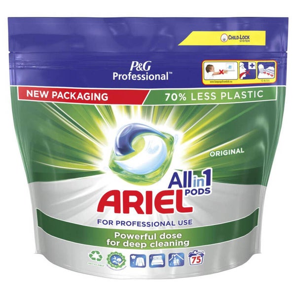 Ariel Pods Allin1 regular professional 75 wasbeurten. Doos van 2 stuks