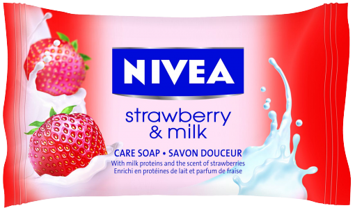 Nivea Strawberry & Milk verzorgende zeep 90gr.