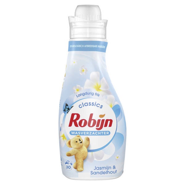 Robijn Wasverzachter Jasmijn en Sandelhout 750ml.  Doos van 8 stuks